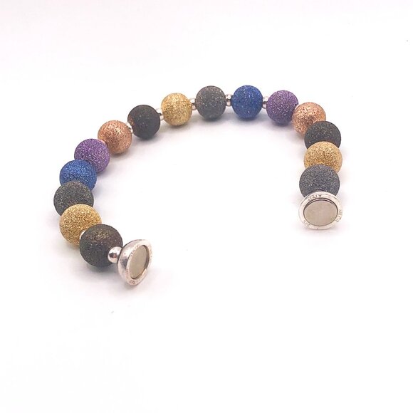Kenneth Jay Lane Multicolor Beaded Bracelet w/ Magnetic Clasp - Picture 3 of 11